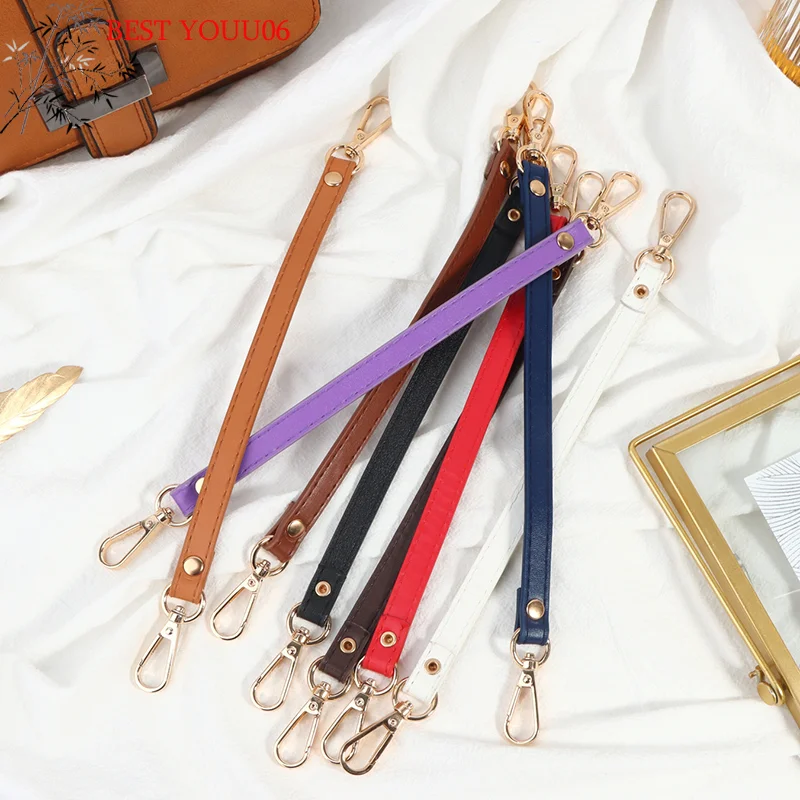 

Hot 28Cm Pu Leather Handbag Handle For Women Short Bag Strap Replaceable Shoulder Strap Bag Belt Handle Fashion Bag Accessories