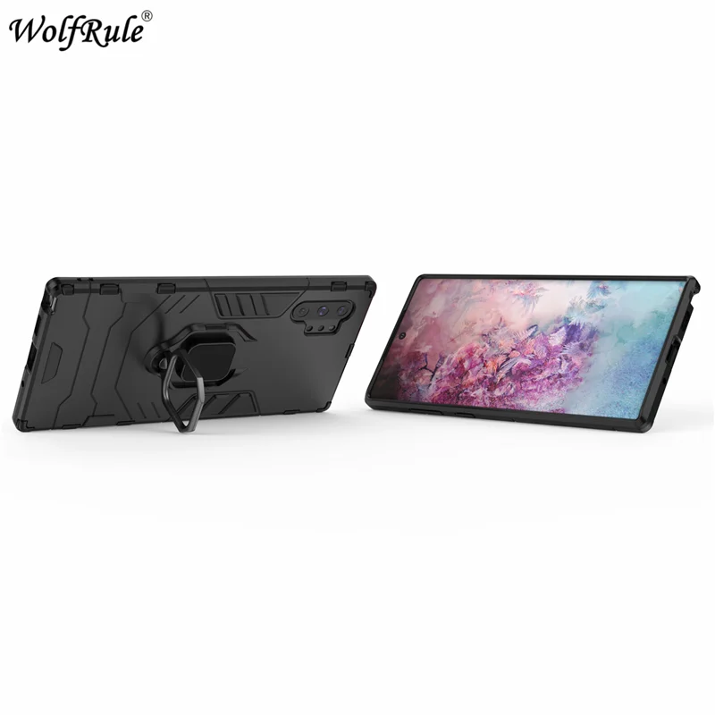 Magnetic Case For Samsung Galaxy Note 10 Plus Case Durable Metal Ring Stand Cover For Samsung Note 10 Plus Case Note 10 Plus