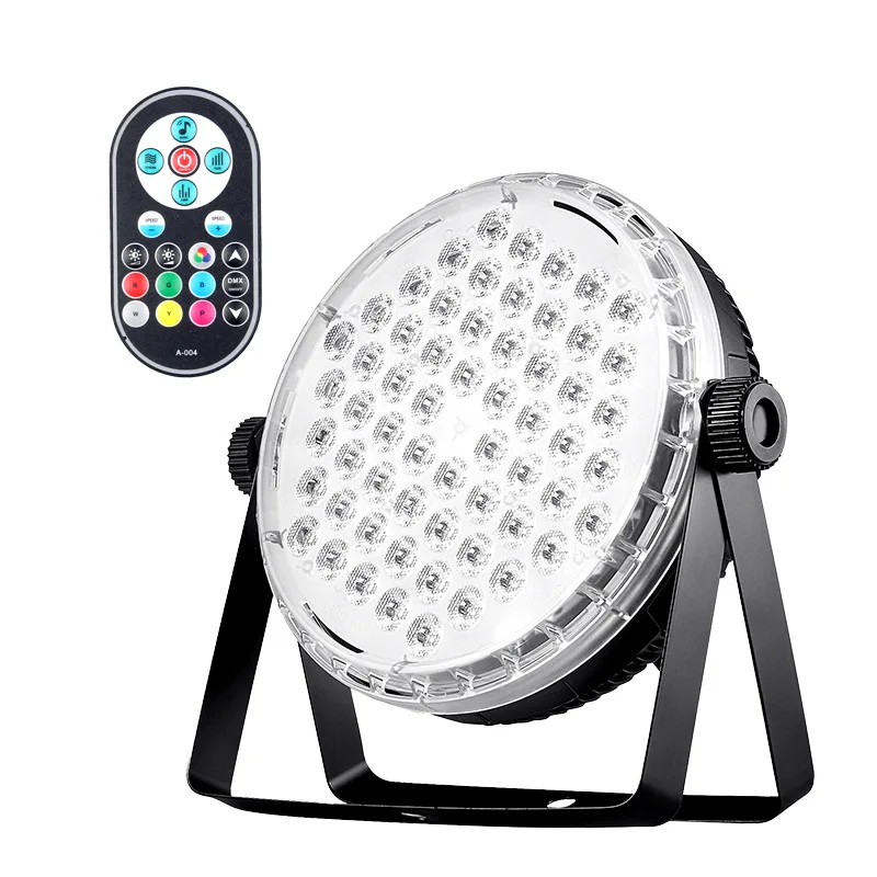 

1 PC 60 LED Stage Flat Par Light 120W 4IN1 DMX512 RGBW Remote Effect Light DJ Disco Party Bar Club Wedding Show Lights