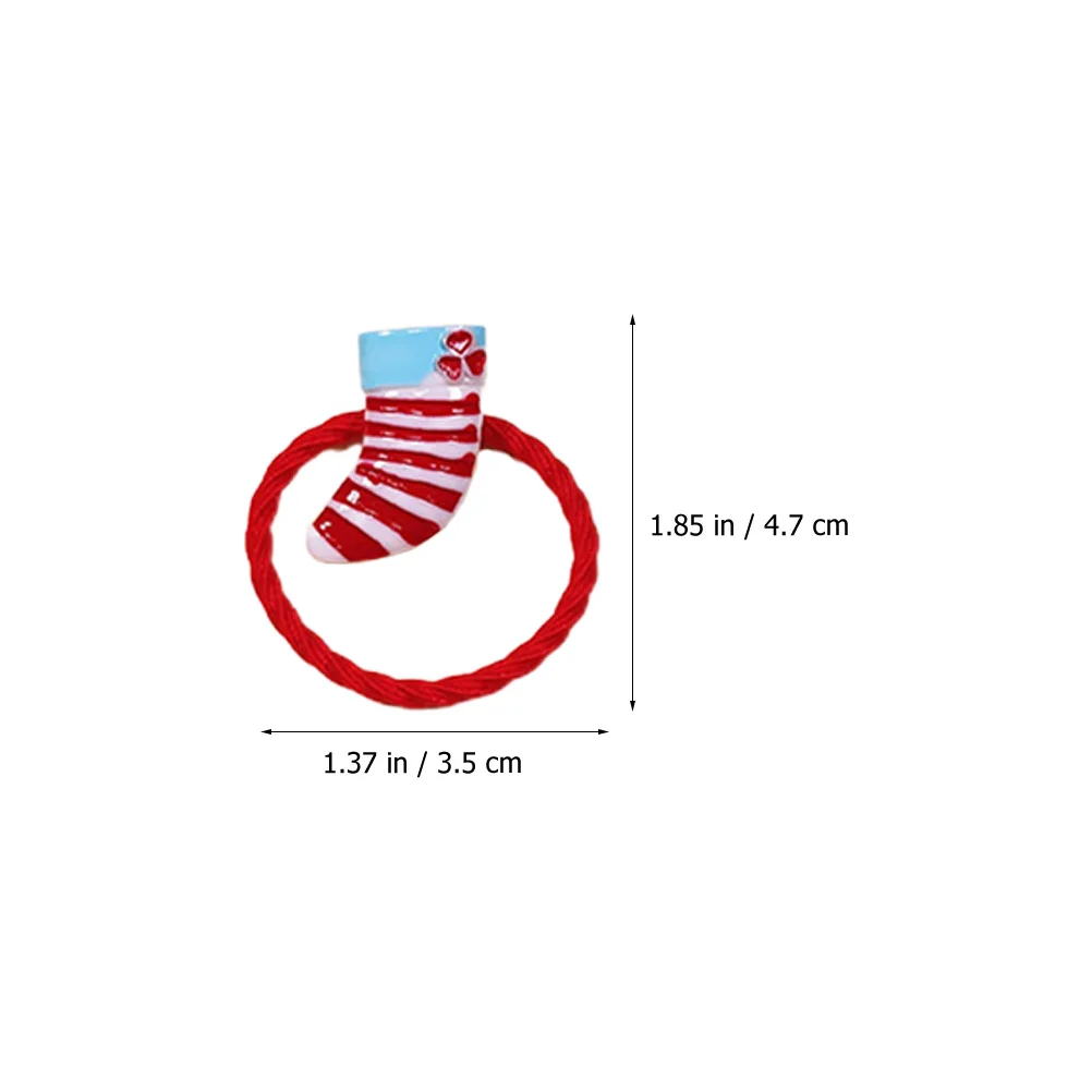 

20Pcs Christmas Boot Hair Bands Elastic Ponytail Holders Girls Hair Ties Strong Hold Party Festival Use Ponytail Holder