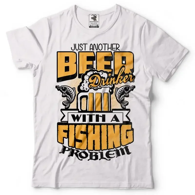 Fishing Beer T Shirt Birthday Hobby Christmas