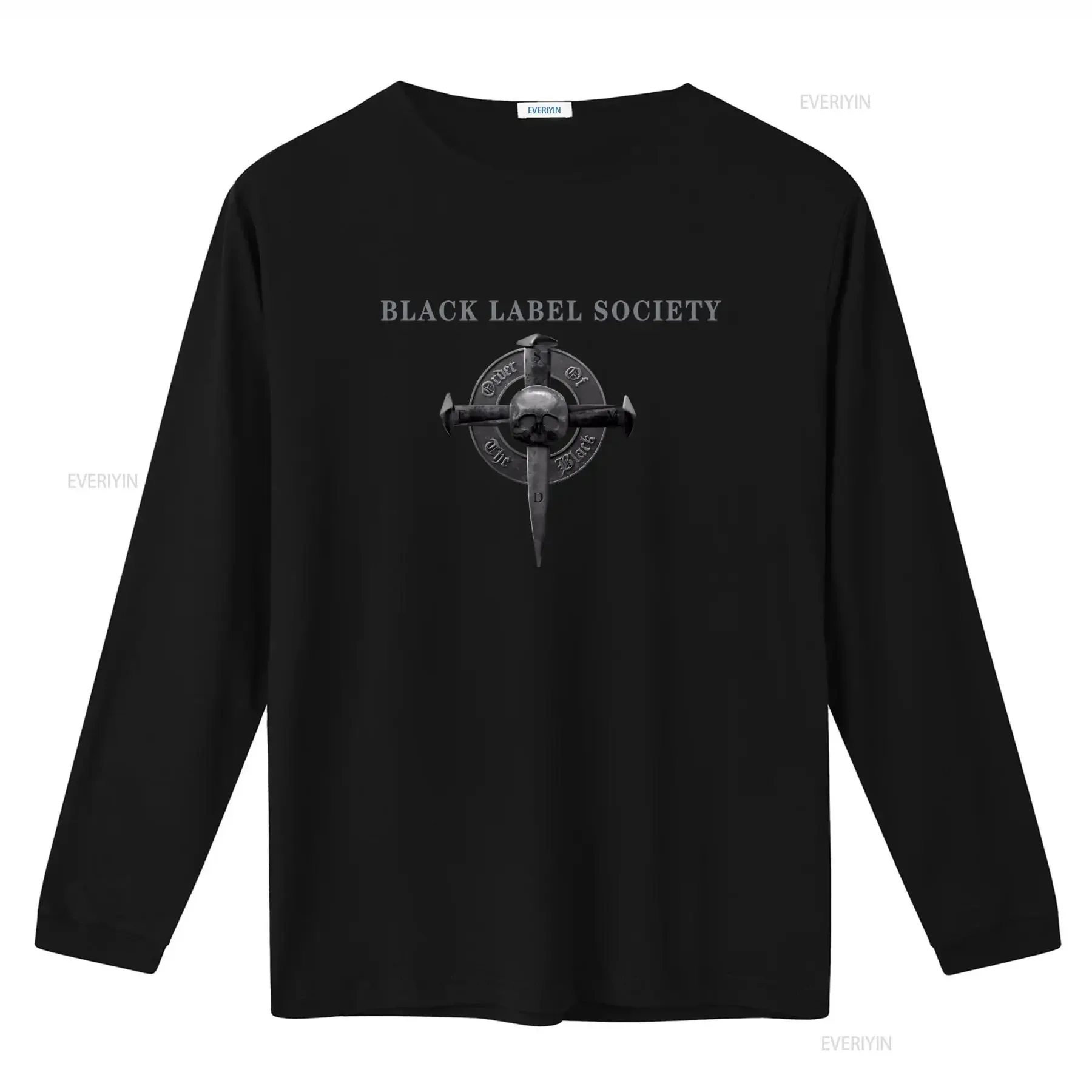 Black Label Society Gothic Skull Cross T Shirt Order Of The Official Design Free UK Postage vintage Washed Unisex Casual