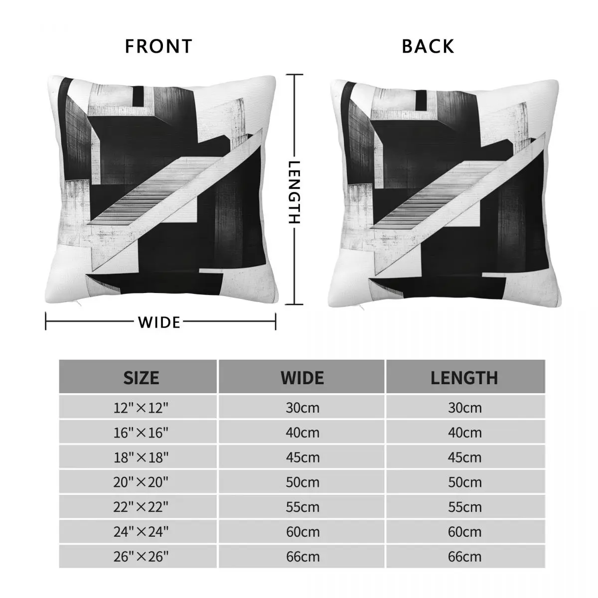Brutalist Geometric Structure Square Pillowcase Polyester Linen Velvet Pattern Zip Decorative Pillow Case Home Cushion Case