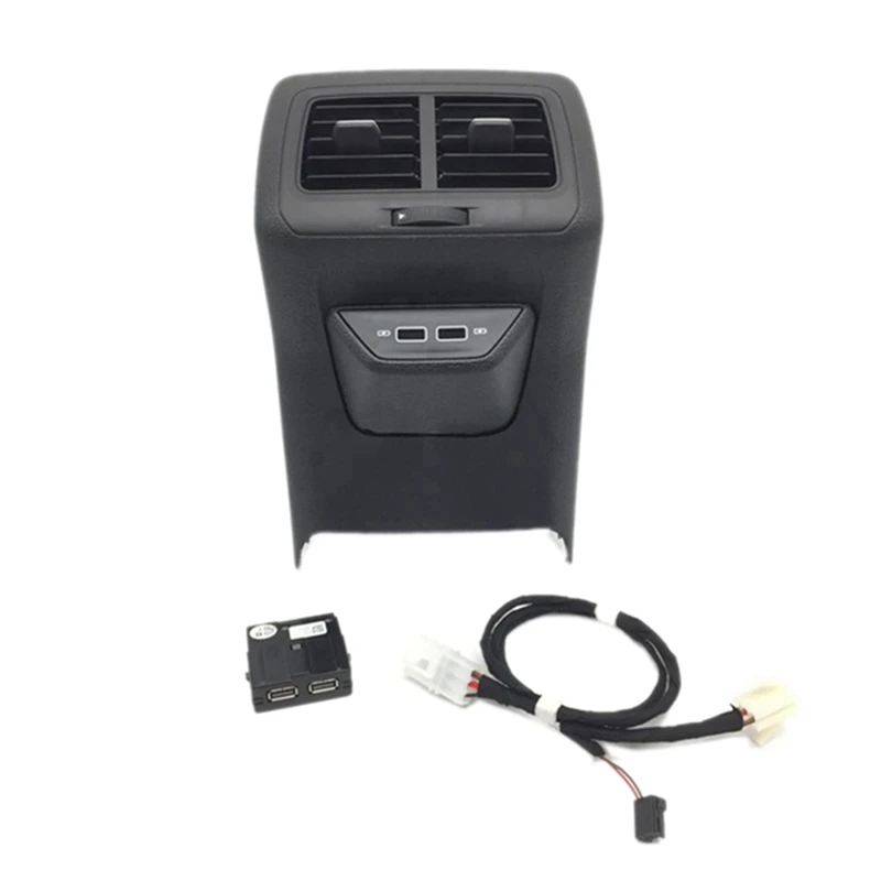 Rear Air Vent Outlet With Double Charger Center Armrest USB Charging Adapter Cable For Vw Golf 7 MK7 7.5 5GG864298B