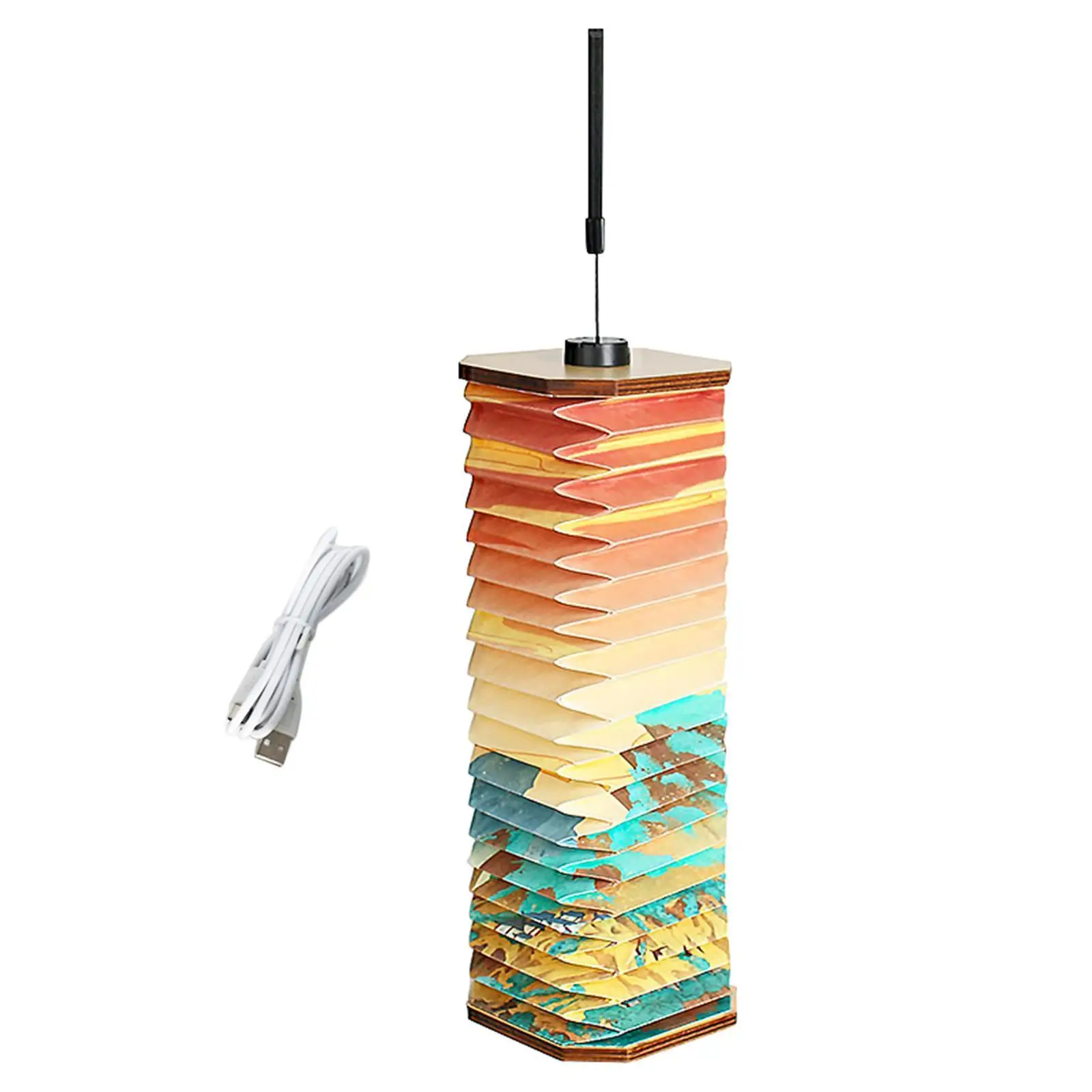 LED Night Light Bedside Table Lamp Foldable Romantic Ornaments Chinese Lamp for