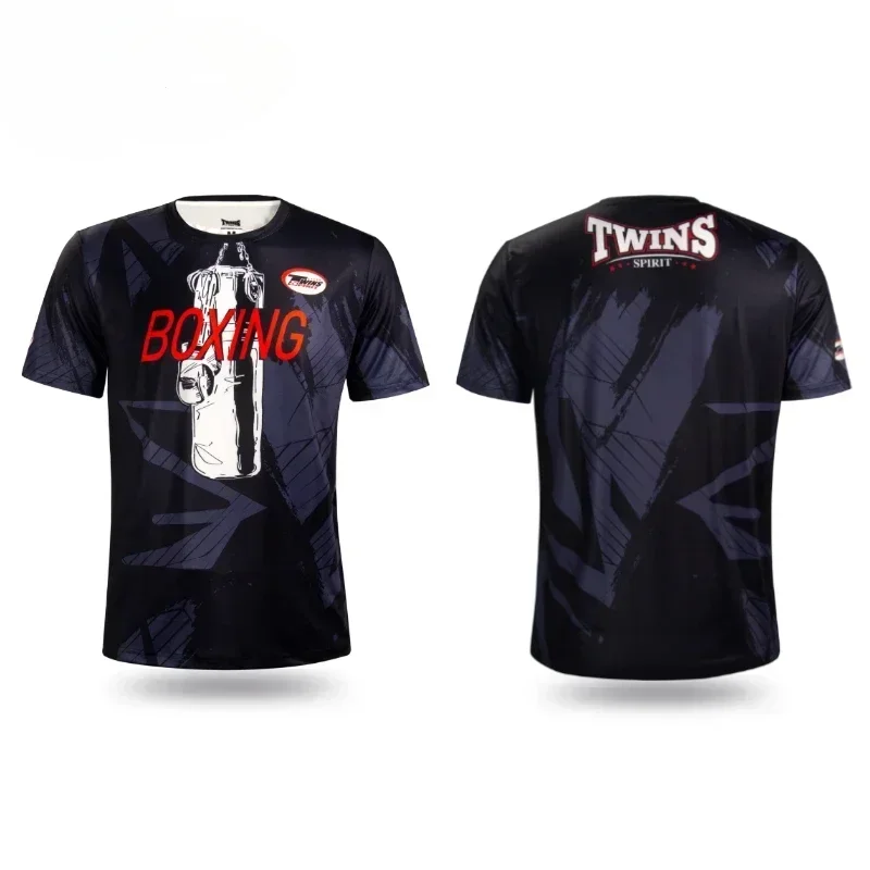 Muay Thai Short Sleeve Fast Drying Boxing Men's Women's Outdoor Sports Training T-Shirts 3D Print