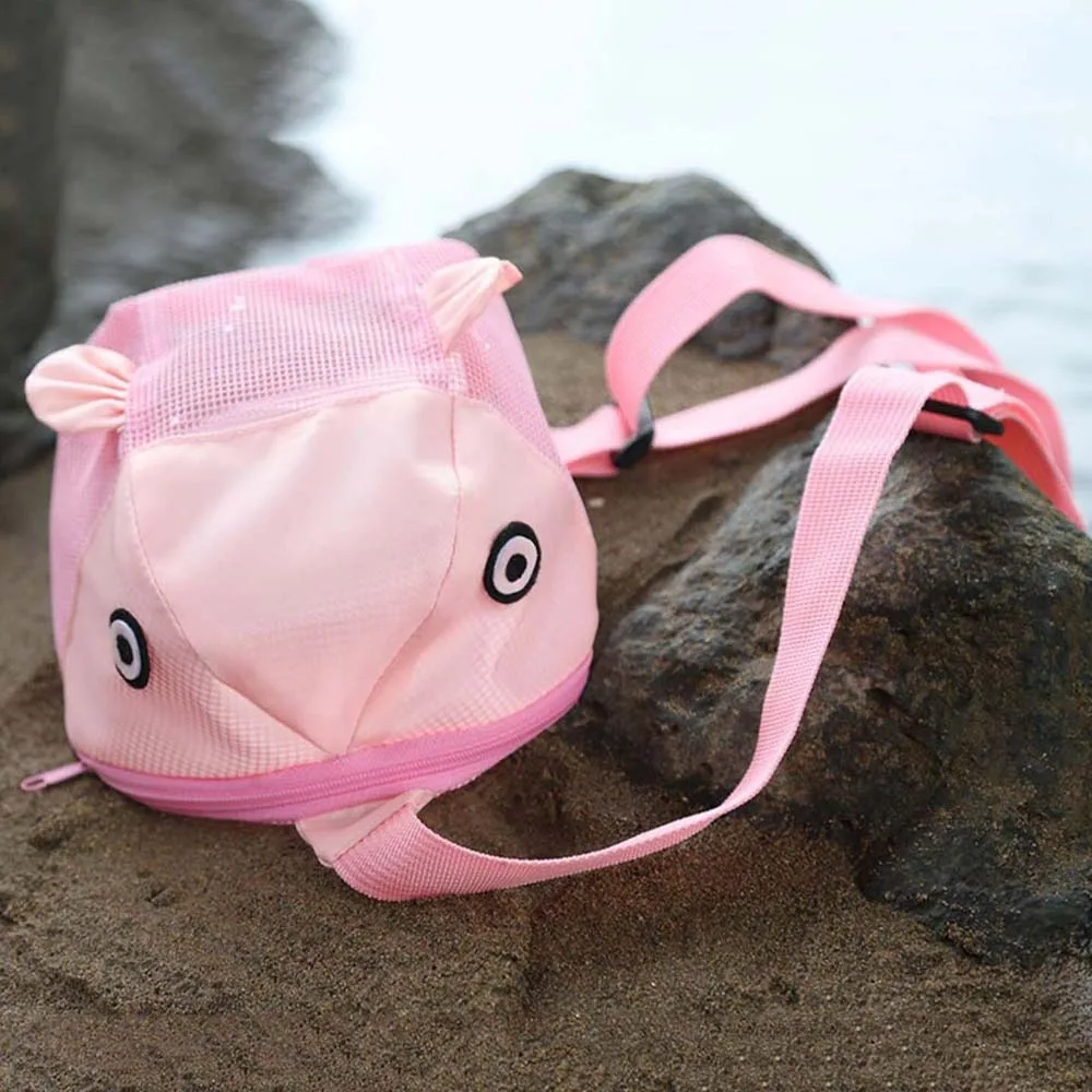 Breathable Children Mesh Chest Bag Clownfish Lobster Hollow Out Dopamine Pouch Fluorescence Color Polyester