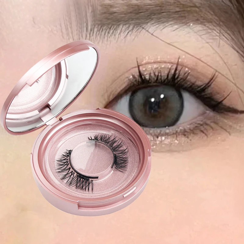 3D Natural Magnetic Eyelashes With 2 Magnetic Lashes Reusable Magnetic False Eyelashes No Glue Needed Portable Cosmetic Tool