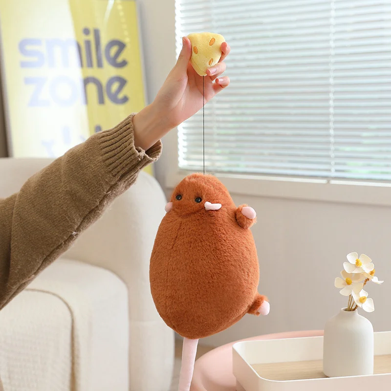 40/70/90 centimetri Pull String Formaggio Ratto Morbido Peluche Ripiene Giocattoli Grande Mouse Bambole Cuscino di Tiro Ratti Svegli Peluche ripiene regali