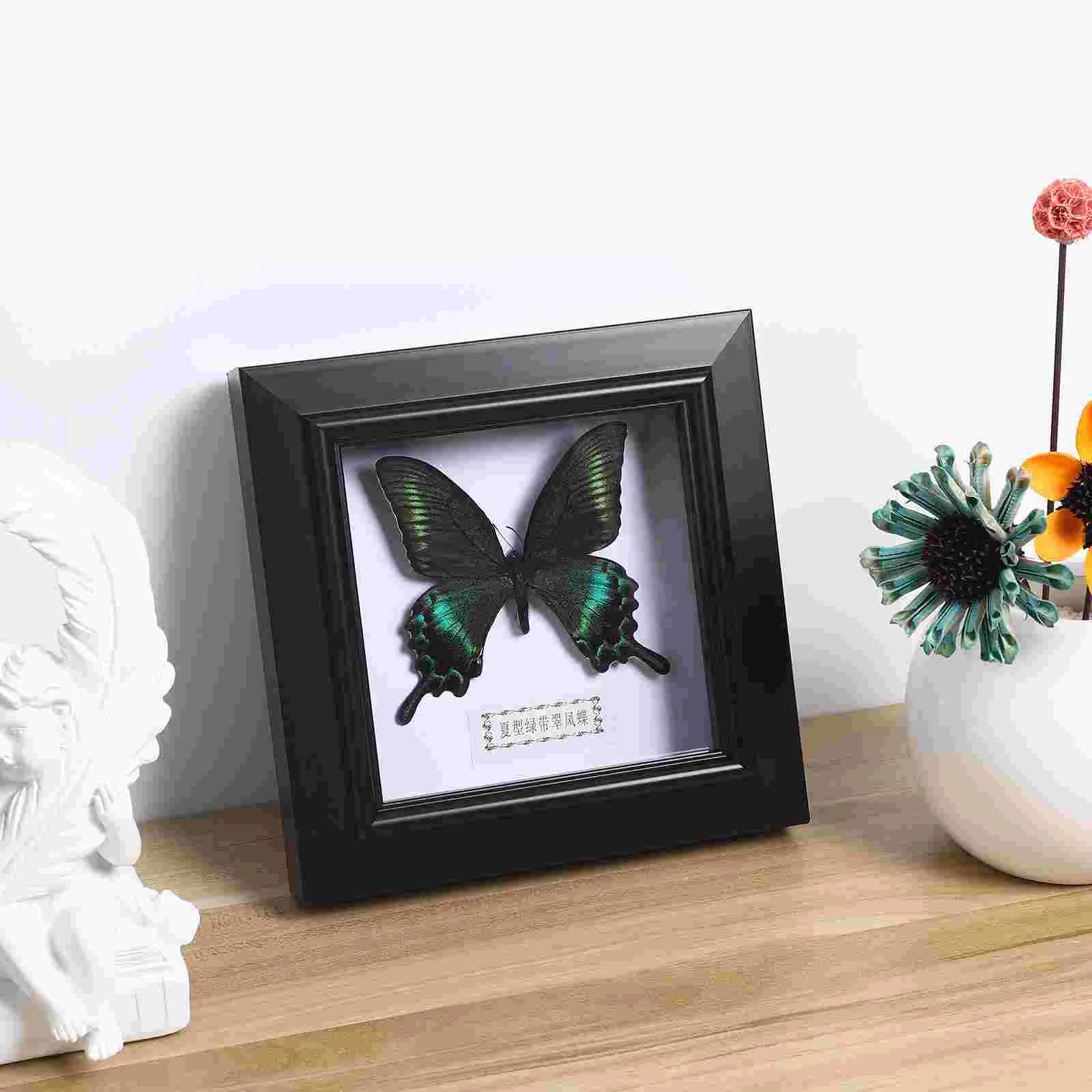 Picture Frame Butterfly Specimen Exquisite Ornament Desktop Wall Hanging Photo Display Acrylic Decor Simulated