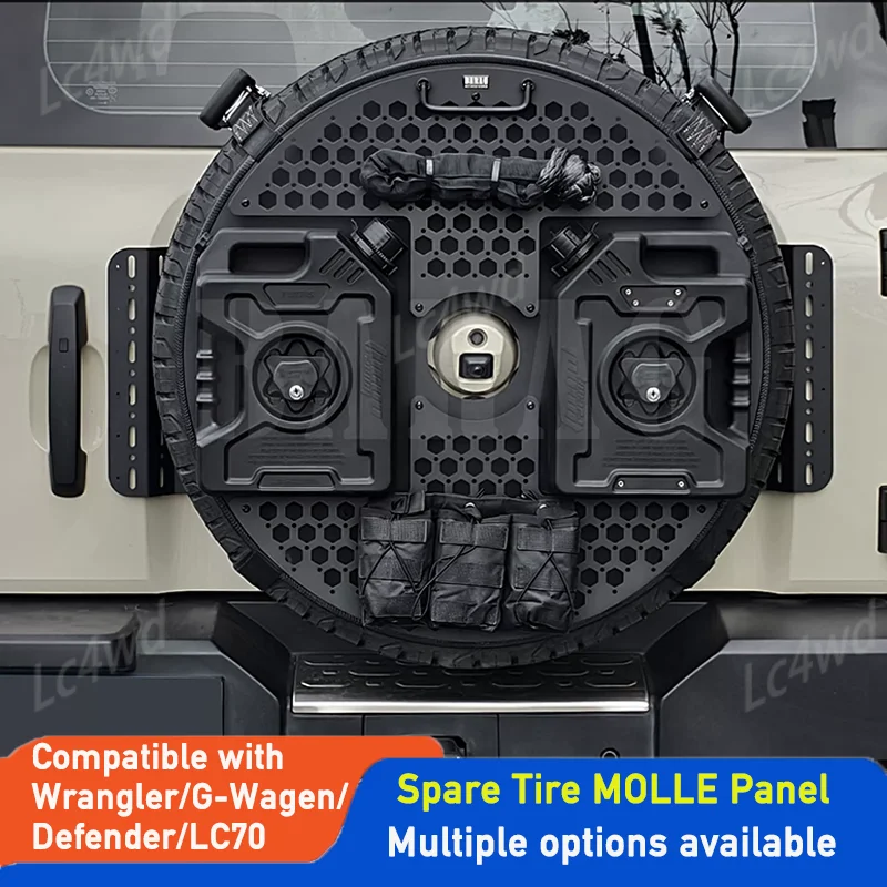 LC4WD 4x4 Tailgate Spare Tire Molle Panel For Jeep Wrangler & Mercedes G-Class & Land Rover Defender & Land Cruiser 70 Series