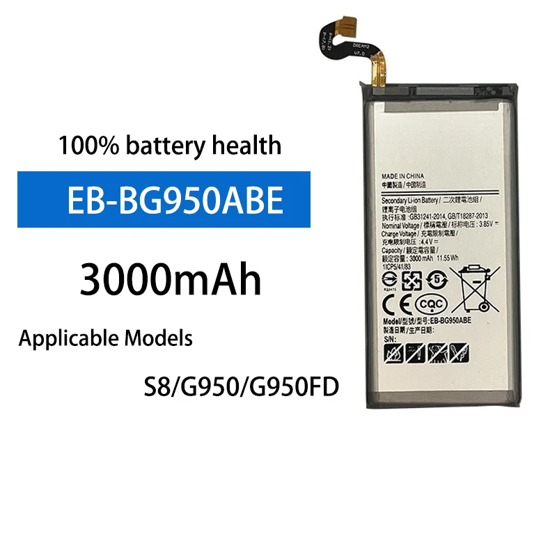 

3000mAh 3.7V EB-BG950ABE Original Size Internal Battery For Samsung S8 G950 G950FD All Versions Smartphone Reliable Battery