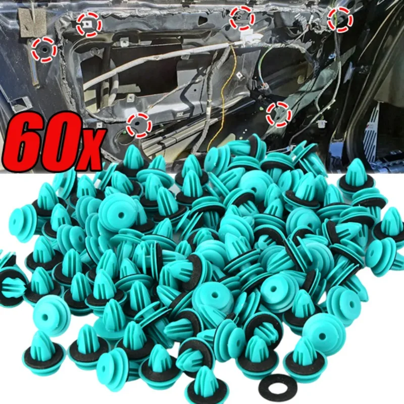 Green Nylon Retaining Clips Car Door Panel  Bumper Fastener Buckle Universal Buckles Cushion Seal Mats Decorative Panel Snap