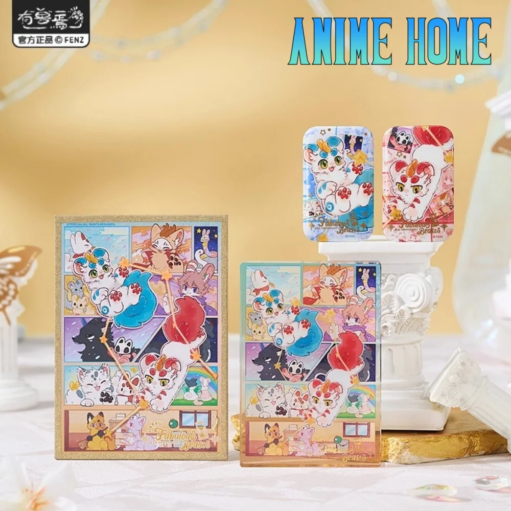 

Официальный значок с героями мультфильмов «Сказочные звери» на 8-летие, акриловый кирпич, наклейка на холодильник, открытка Shikishi, аниме, косплей, оригинал