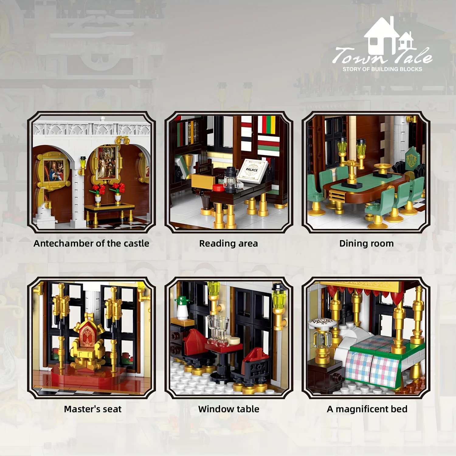 11930PCS Luxus Palace Bausteine Street View Modell MOC Kleine Partikel Montage Ziegel Spielzeug Ideale Urlaub Geburtstag Geschenke
