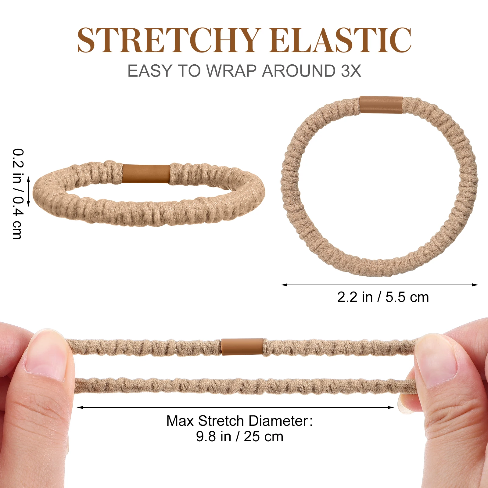 

10Pcs Elastic Hair Ties for Women High Elasticity No Slip Hair Bands Soft Non Damaging for Daily Use Wide Application
