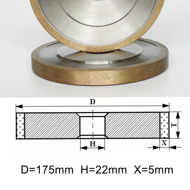 Abrasive disc Diameter 175mm center hole 22mm width 10mm/15mm/20mm/25mm Flat edge peripheral diamond wheels