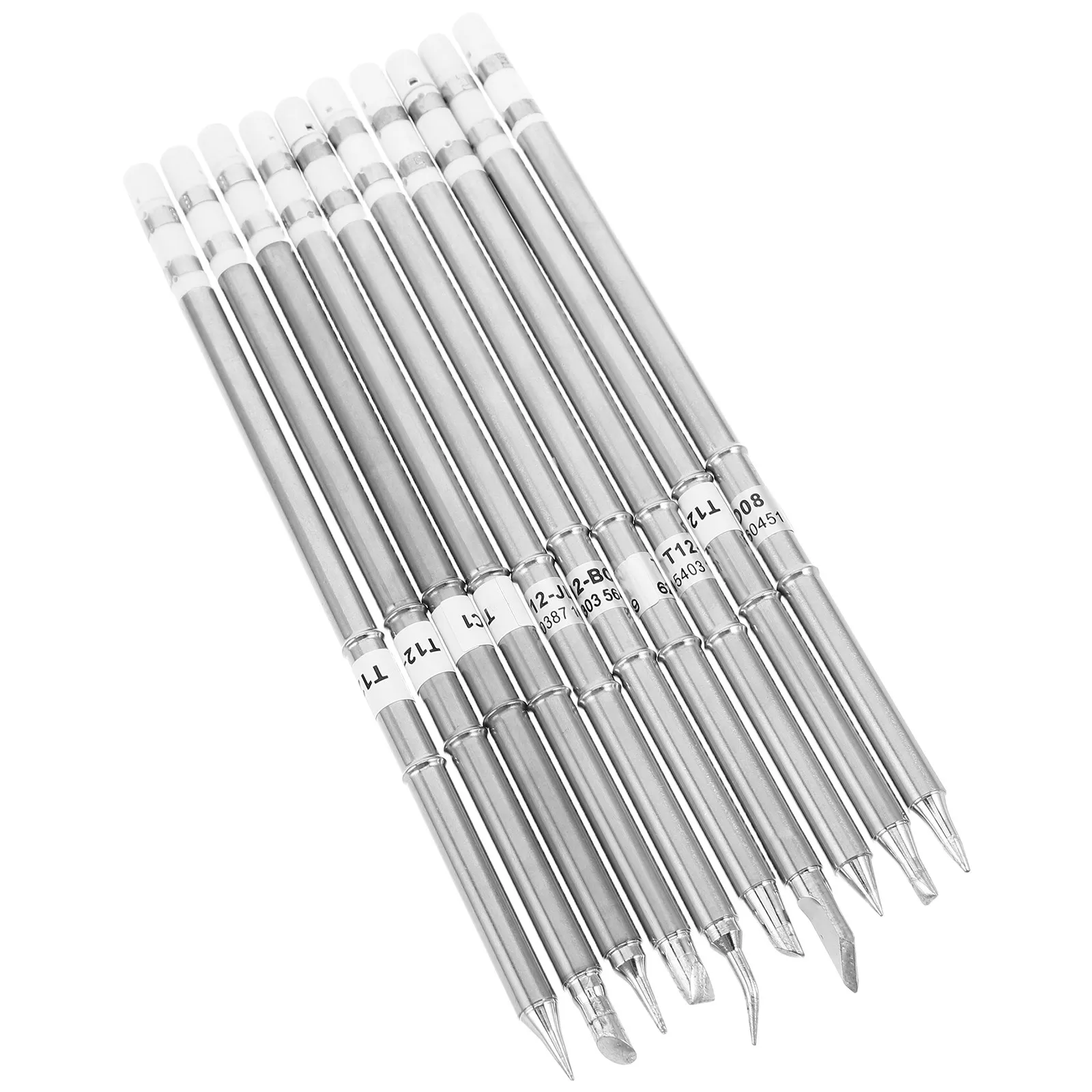 

10Pcs Solder Tip Replacement Kit Standard Soldering Iron Tips with Rapid Swap System Heat Stable Copper Alloy Tips for Precision