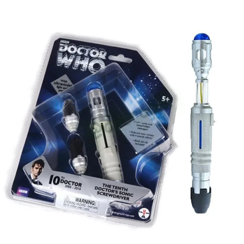 Hot TV Show Dr.WHO 10th Sonic Screwdriver Pen with LED Light Sound Magic Wand Stick for Movie Fans Cosplay Props