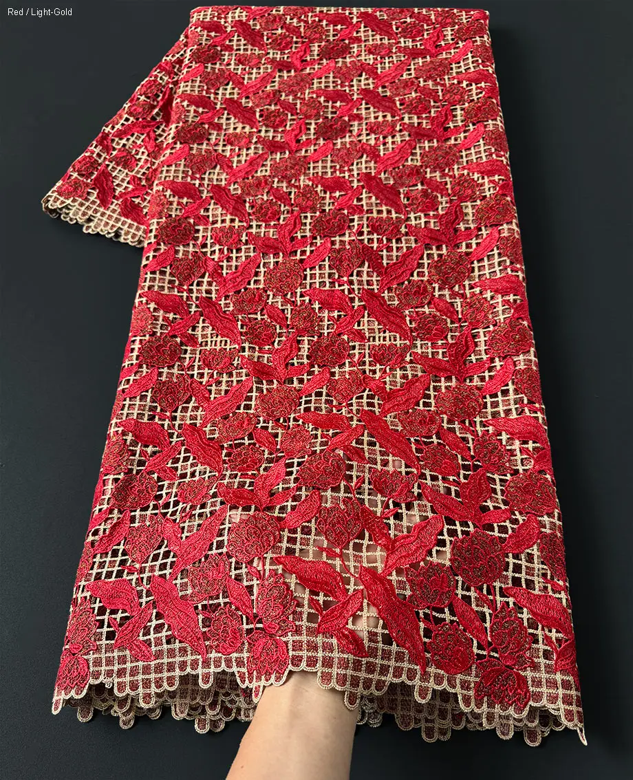 Hoogwaardige Guipure kant voor mannen, vrouwen, Afrikaanse koppels, jurken, Lurex geborduurde koordkant, Dubai Abaya stof, ceremonie kleding