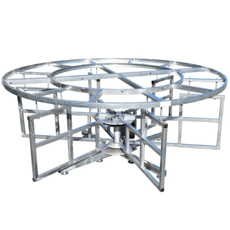 Remote control hotel home automatic rotating electric large round table turntable movement steel frame