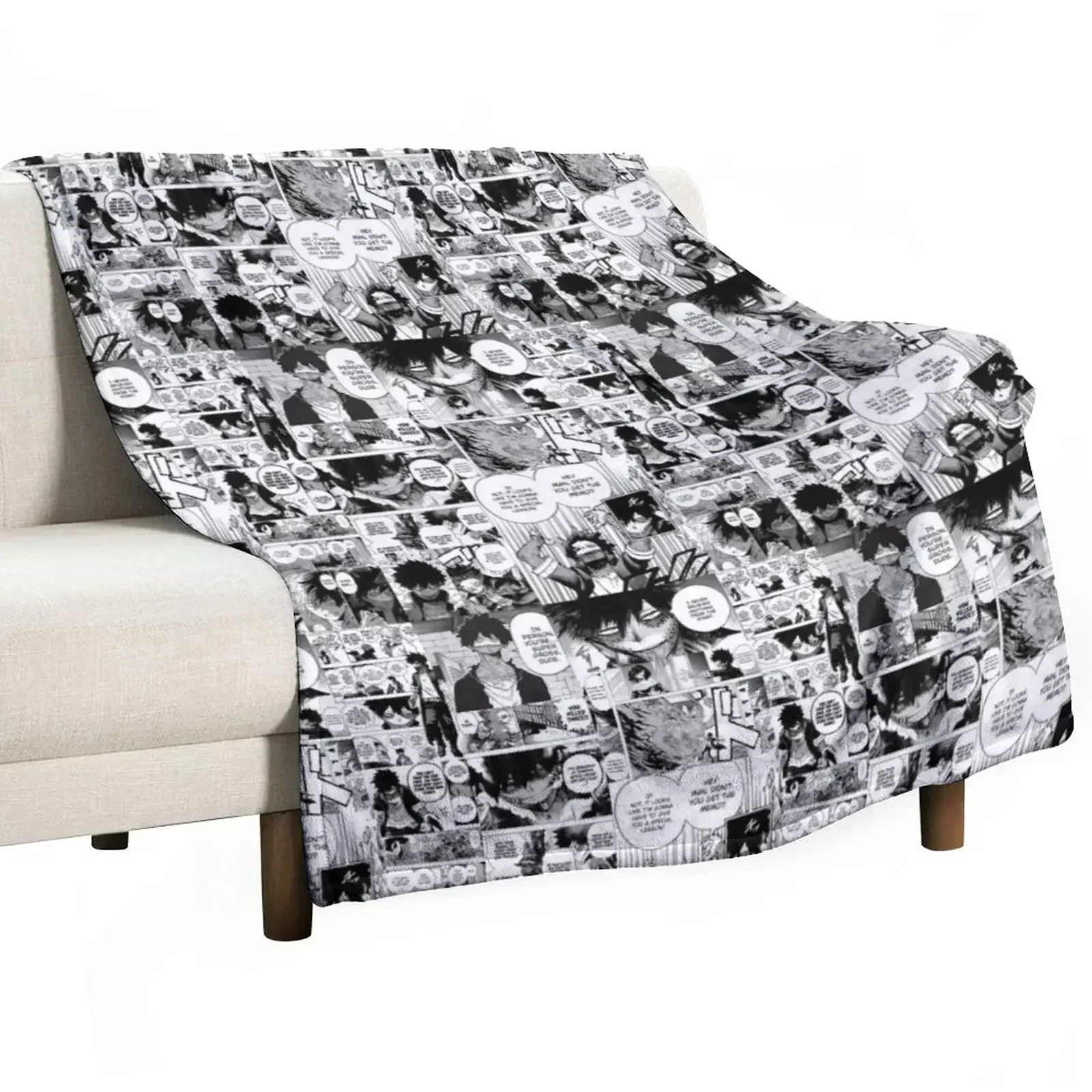 Dabi Manga Panel Throw Blanket Flannel Fabric Designers Beach Fashion Sofas Moving Bed Blankets
