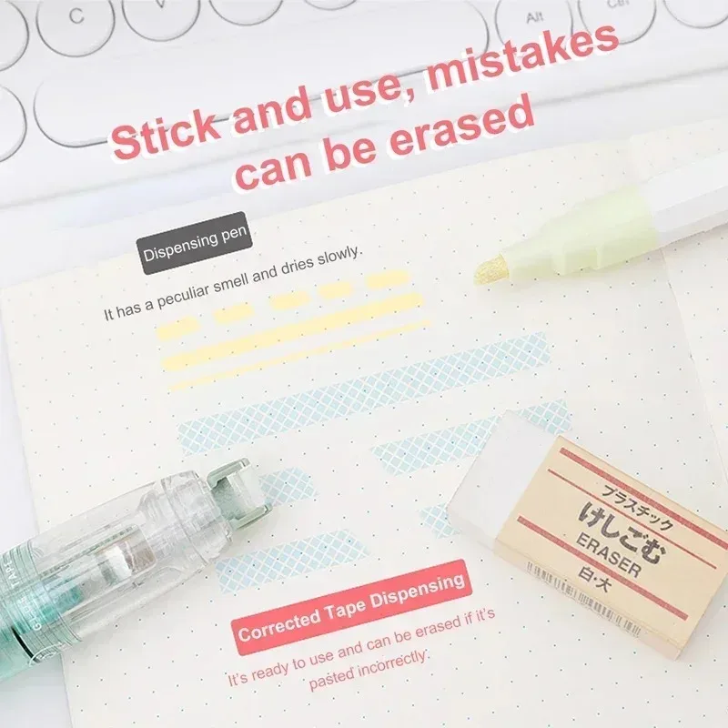 مذكرات لاصقة لطيفة مع شريط تصحيح ، دوارة ° ، على الوجهين ، لوازم مكتبية ثقافية وتعليمية