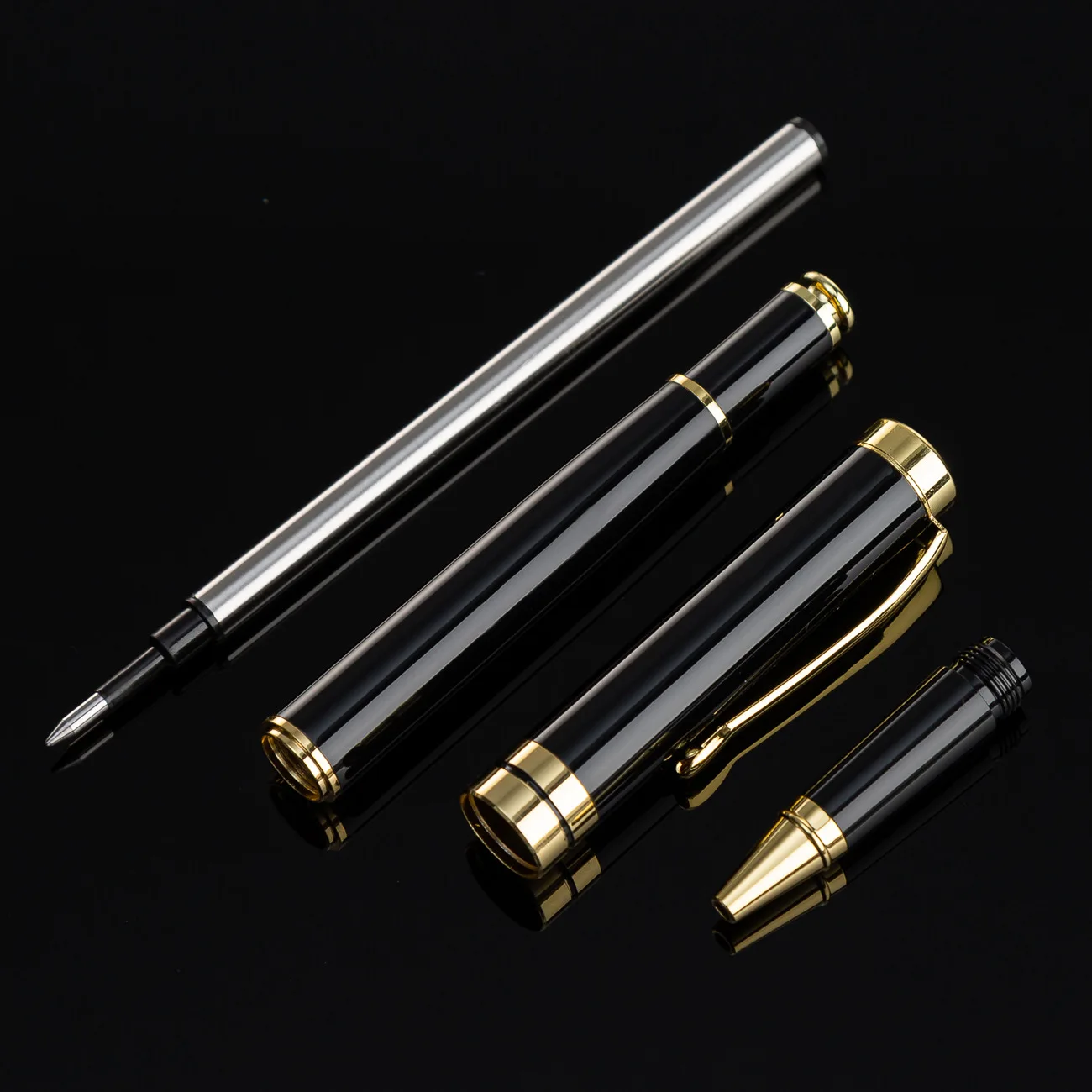 1PcGift Box Packaging Luxury Metal Ballpoint Pen School Business Office Signature Roller Pen Writing Student Stationery Supplies