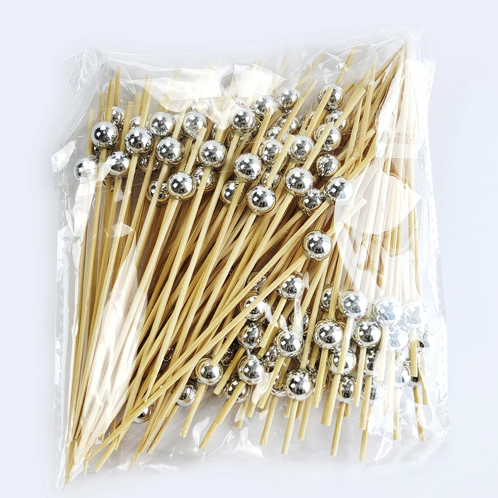 100/50 Stück Hawaii Party Cocktail Sticks Bambusspieße für Salat Dessert Einweggabeln Buffet Obst Geburtstagsfeier Hochzeit – Detail 5