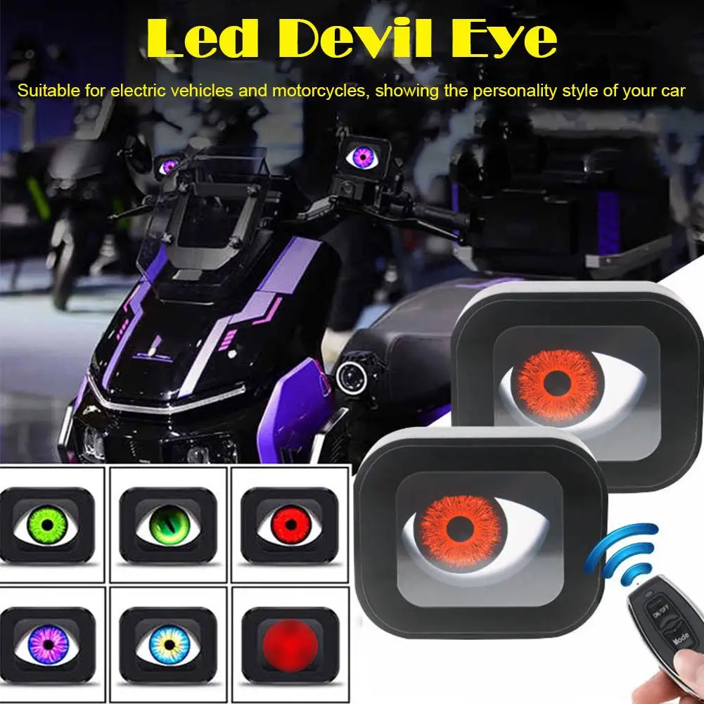 Luces dinámicas de ojo de diablo para motocicleta, 6 modos, luz de ojo de águila, 12-36V, LED, ATV, UTV, accesorios para Polaris Can-Am E7J9