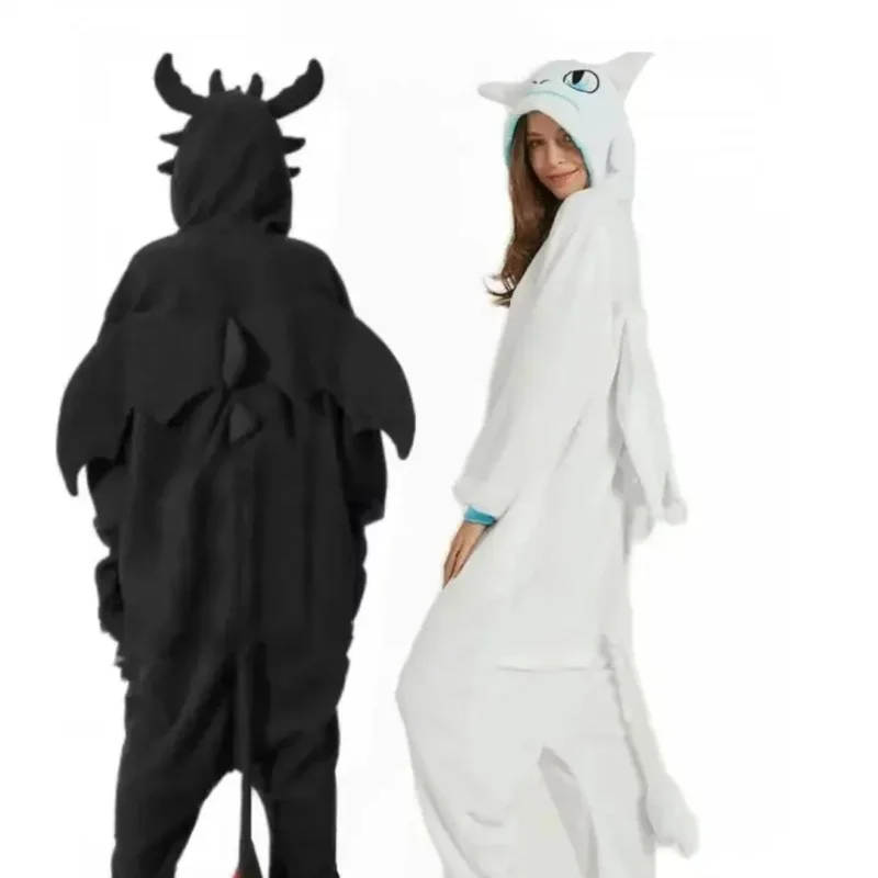 ss13Kigurumi نيسيي الكرتون Tothless منامة للكبار النساء الرجال بيجامة للحيوانات Homewear هالوين تأثيري زي الحفلات