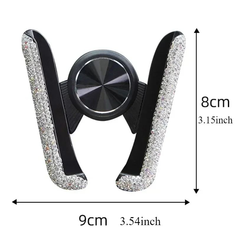 Car Diamond Crystal Phone Stand Ventilation Opening Creative Fixed Brackets Navigation Specific Multicolor Interior Accessories