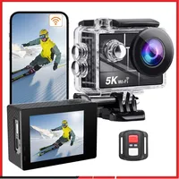 Ultra HD 5K 4K/60fps 50MP Action Camera DVR WiFi 170D Anti-Shake Underwater 30M Helmet Video Sport With Sony 386 Fisheye Lens