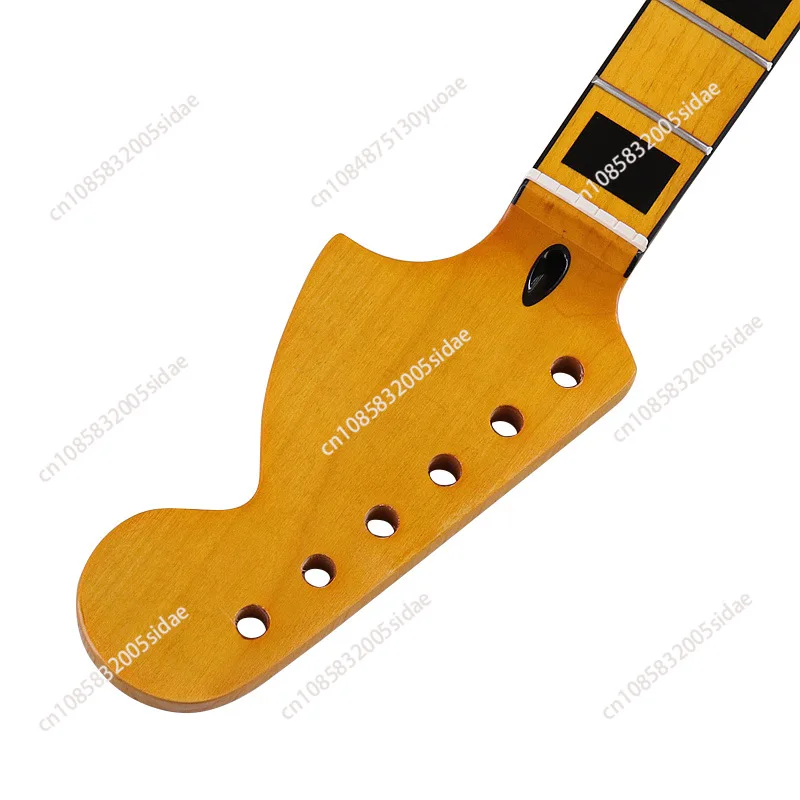 

ST22 product big head yellow and black square hemming bright light 5.6 wide electric guitar neck DIY guitar handle