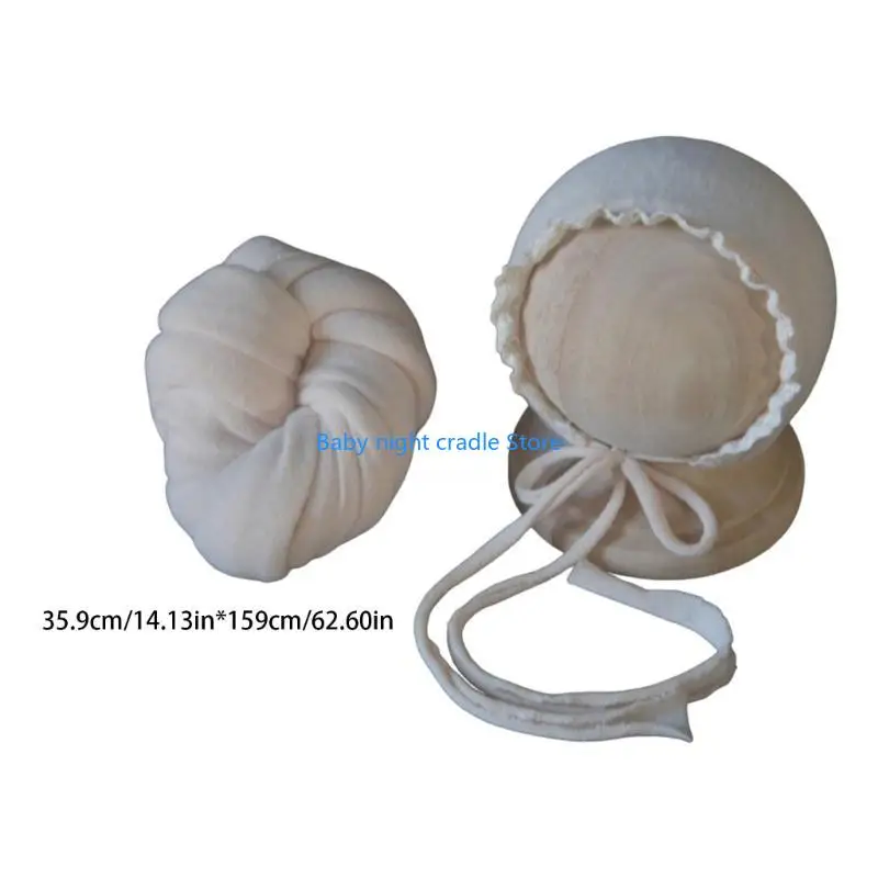 J2FF الوليد صور اطلاق النار مجموعة كشكش تقليم قبعة التفاف بطانية صور الدعائم الطفل الانتحال الدعائم الرضع التصوير الزي 2 قطعة