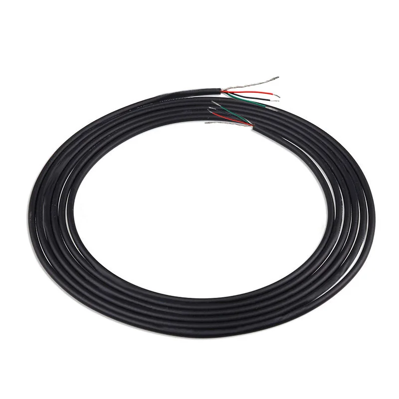 10M Four-Core with Shield Cable for Electric Guitar Pickup Making Humbucker with Coil Spliting Cable Black