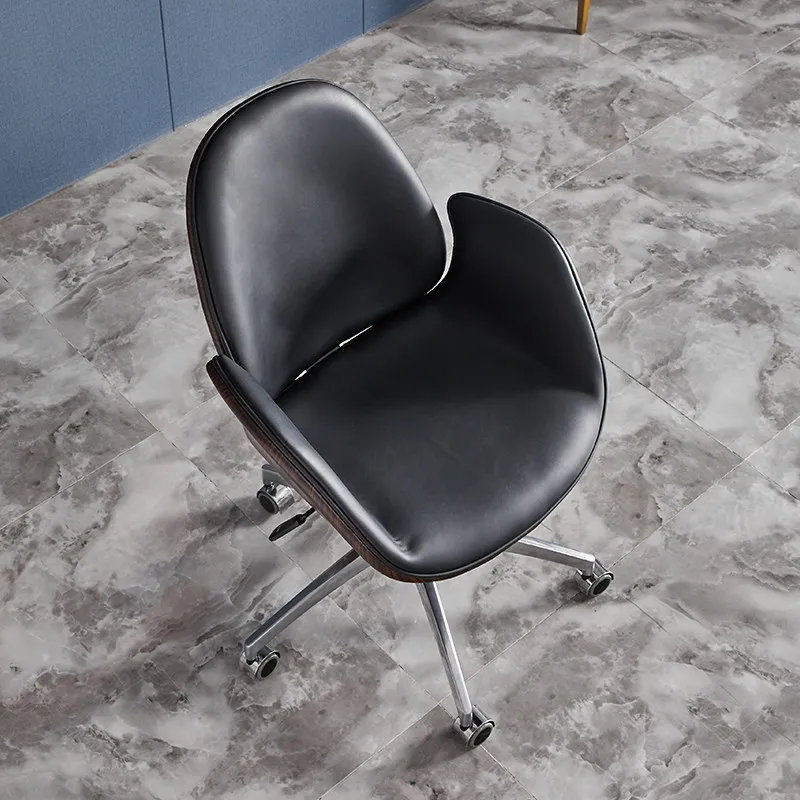 & Modern Light Luxury Leather Computer Chair Height Adjustable Ergonomic Office Chair Designer Comfort Home Study Desk Chair - view 5