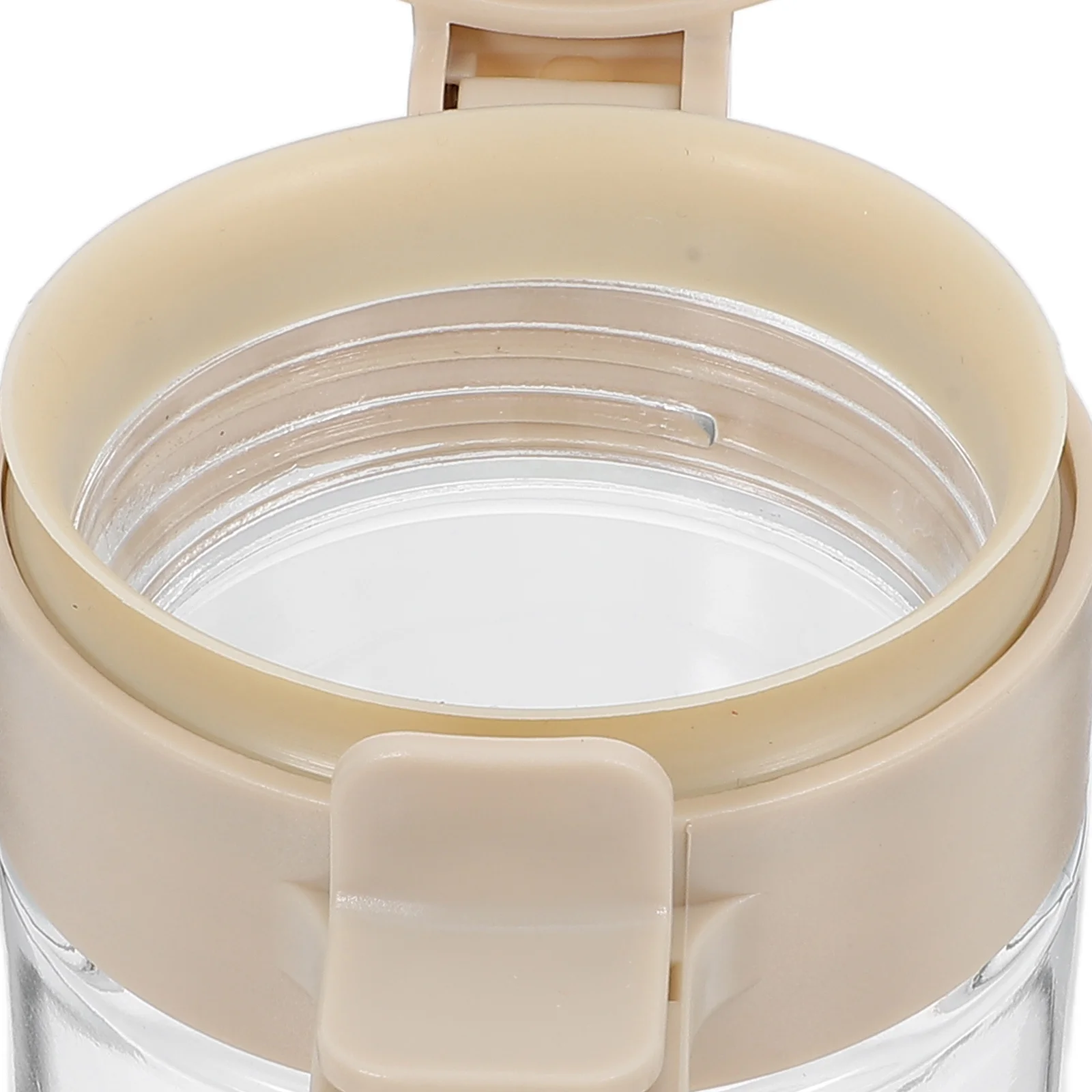 

Small Glass Spice Sealed Seasoning Container with Lid Handle Spoon Kitchen Storage Holder for Salt Sugar Pepper Condiments