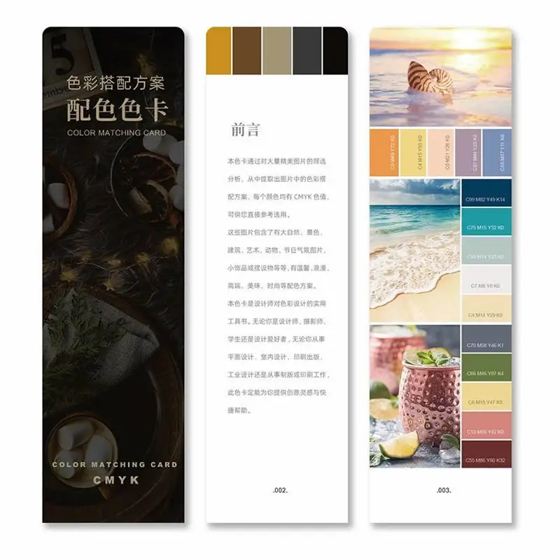 Imagem -04 - Color Matching Scheme Card Impressão Paint Graphic Publicidade Designer de Interiores Home Color Matching Paint