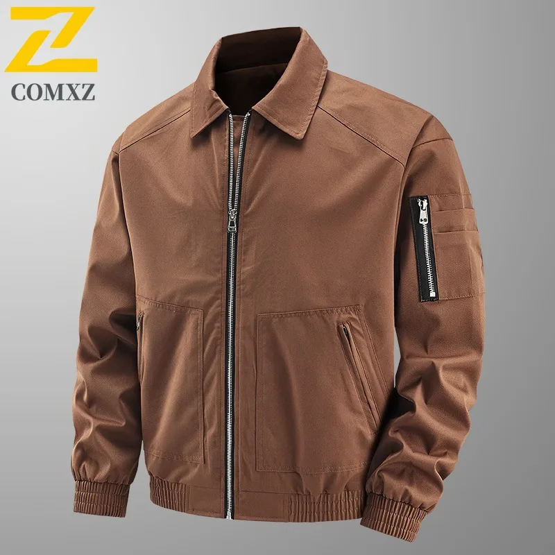 

COMXZ Mens Softshell Jacket Leisure Hooded Camping Windproof Jackets Outdoor Hiking Lightweight Comfortable Fashion Outerwear