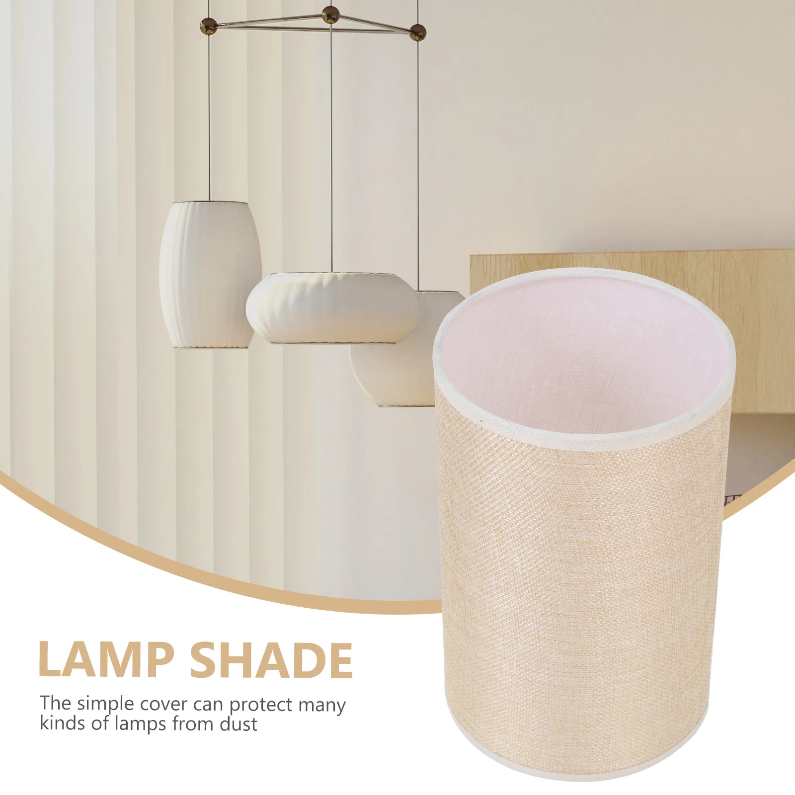 

1Pcs Durable Cloth Lampshade Simple Design Soft Light Diffuse Cover Decorative Home Lamp Shade Wall Ceiling Light Accessory