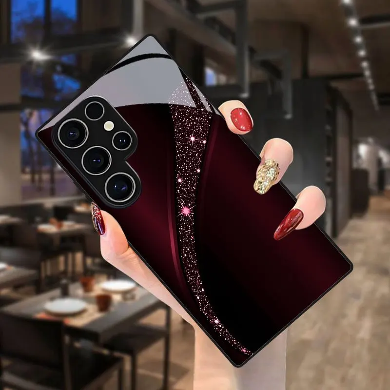 

Wave pattern phone case for Samsung Galaxy S20/S21/S22/S23/S24/S25/Plus Ultra /s26 anti-drop smartphone case