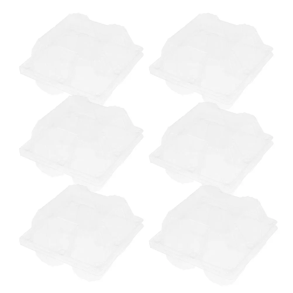 

6Pcs Transparent Egg Storage Container Clear Plastic Egg Holder Compact Organizer Box for Refrigerator Eggs Eggs Carton