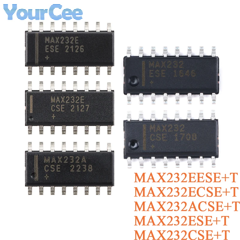 MAX232EESE+T SOIC-16 RS-232 RS232 Driver/Receiver Chip IC MAX232 MAX232C MAX232ACSE