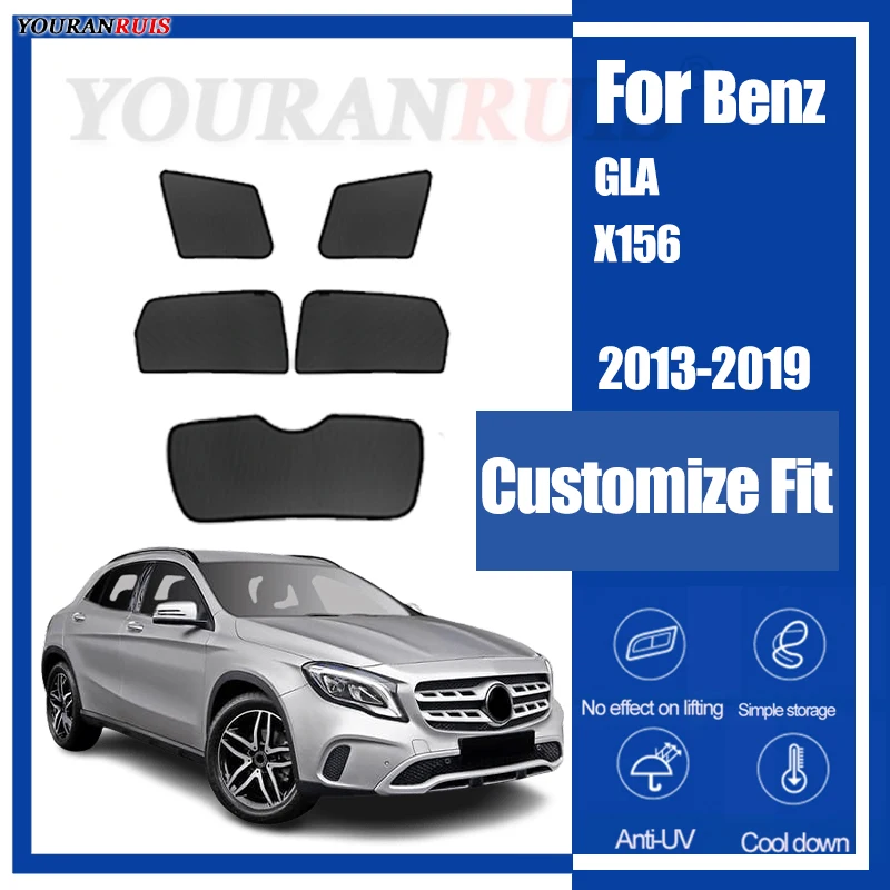 

Для Mercedes Benz GLA X156 2013-2019 автомобильные боковые окна солнцезащитные шторы сетчатая теплоизоляция защита конфиденциальности аксессуары