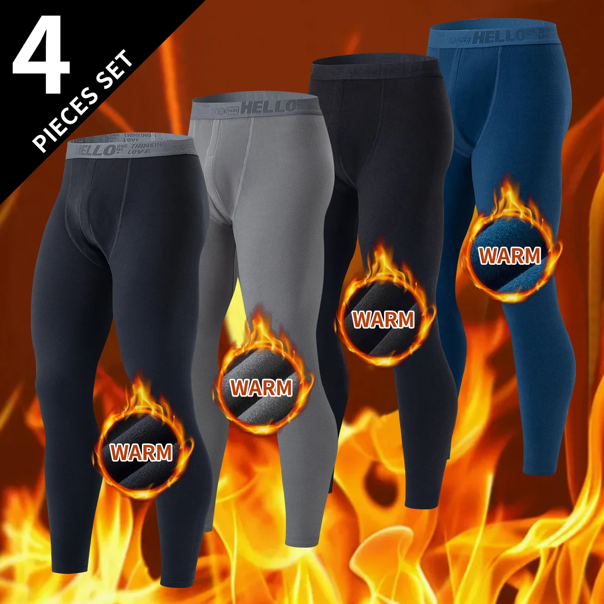 1/3/4 szt. Męskie jesienno-zimowe spodnie w jednolitym kolorze, ciepłe, dopasowane spodnie jesienne, wygodne spodnie męskie zimowe plus size 5XL legginsy