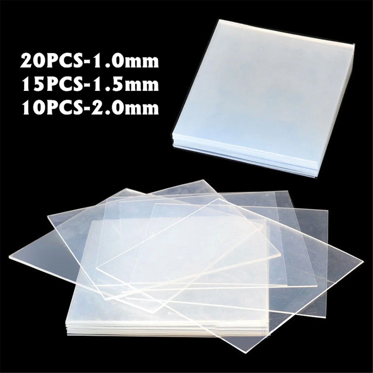 

10/15/20Pcs 1.0/1.5/2.0mm Teeth Whitening Dental Lab Splint Retainer Orthodontic Sheet Thermoforming Material Vacuum Forming