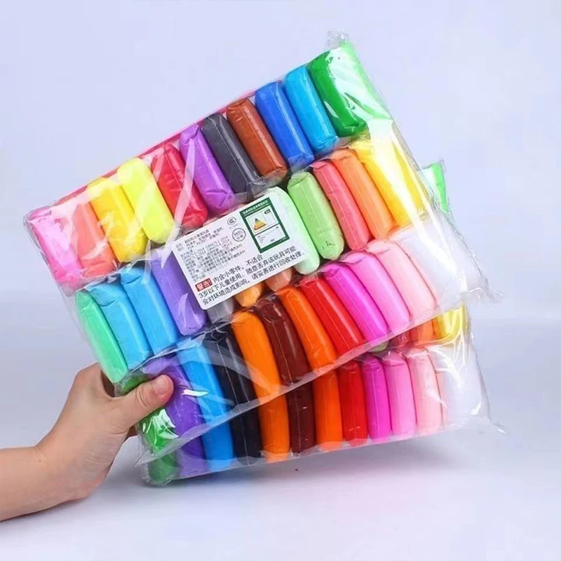 Plastilina de colores para niños, arcilla educativa de textura suave y secado al aire para modelar, juguete creativo para manualidades, regalo para