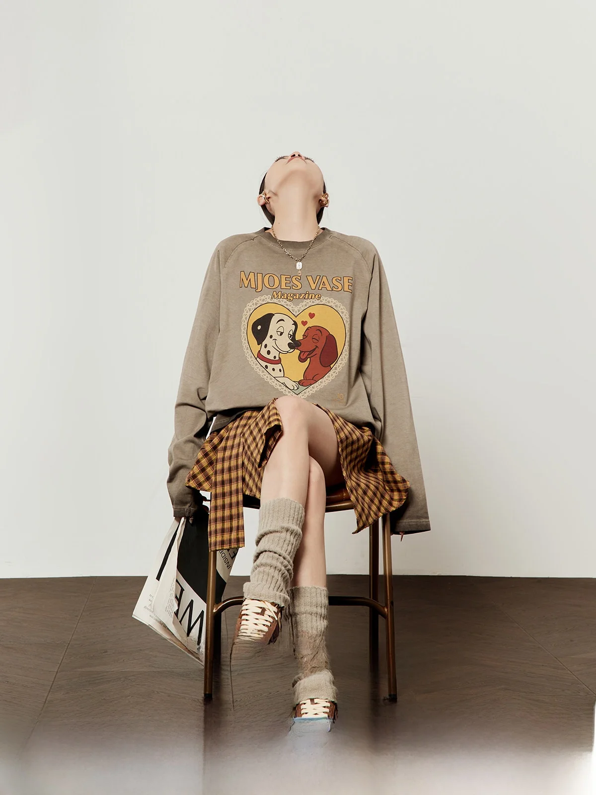 

Женская футболка Cé Brown свободного кроя с круглым вырезом, весна 2026, новая коллекция, повседневная, удобная, дышащая, с длинным рукавом