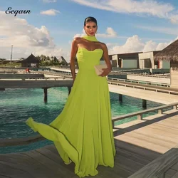 Long Chiffon Evening Dresses Sweetheart Formal Occasion Gowns Women Saudi Prom Dress Dubai Maxi Vestidos De Fiesta Customized